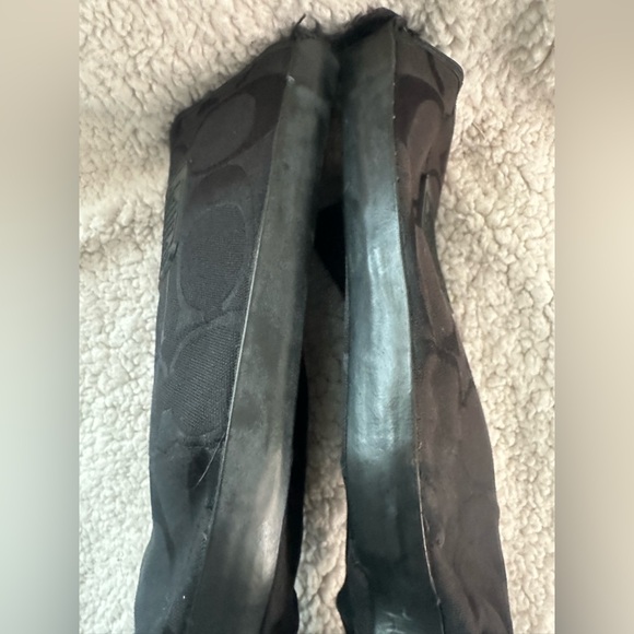 COACH Paige Tall Black Signature Rain Boots Size 7 SEE LAST PHOTO - Picture 8 of 11